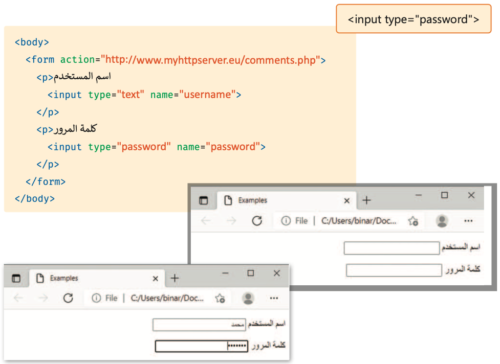 إنشاء نموذج بلغة HTML