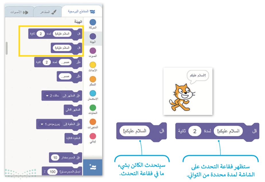 استخدام اللبنات البرمجية 