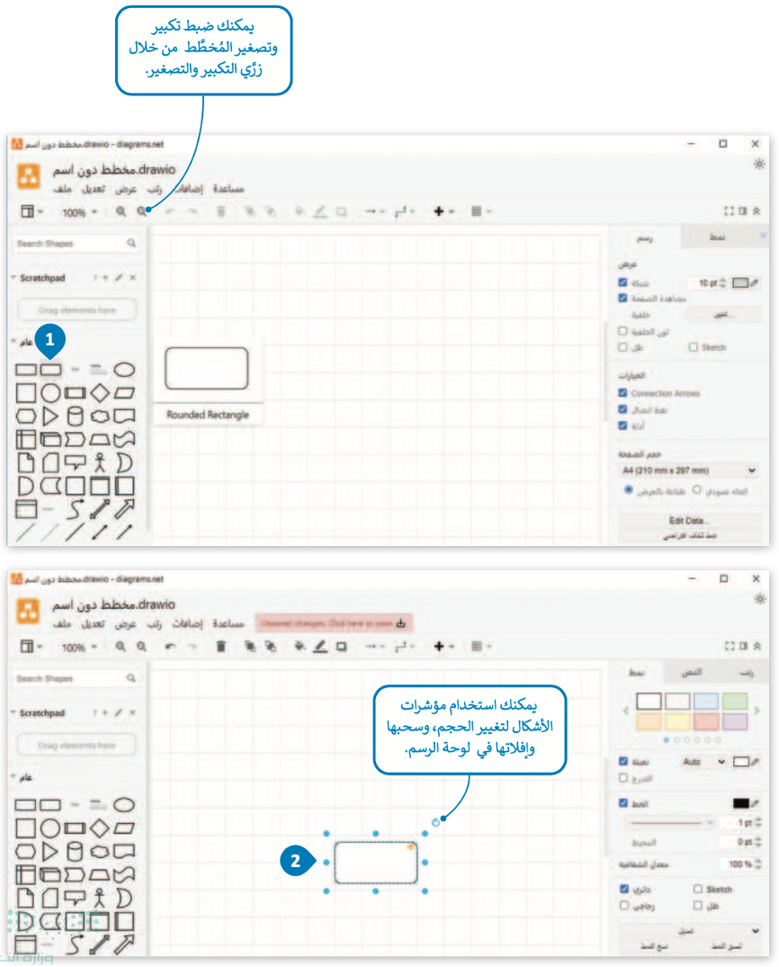 إنشاء المخطط 