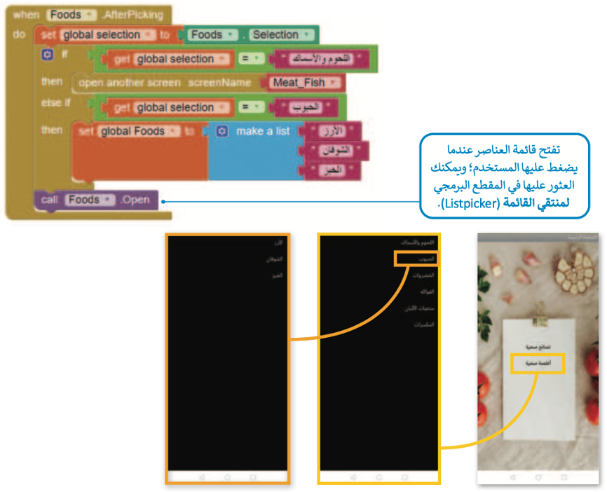 برمجة التطبيق 